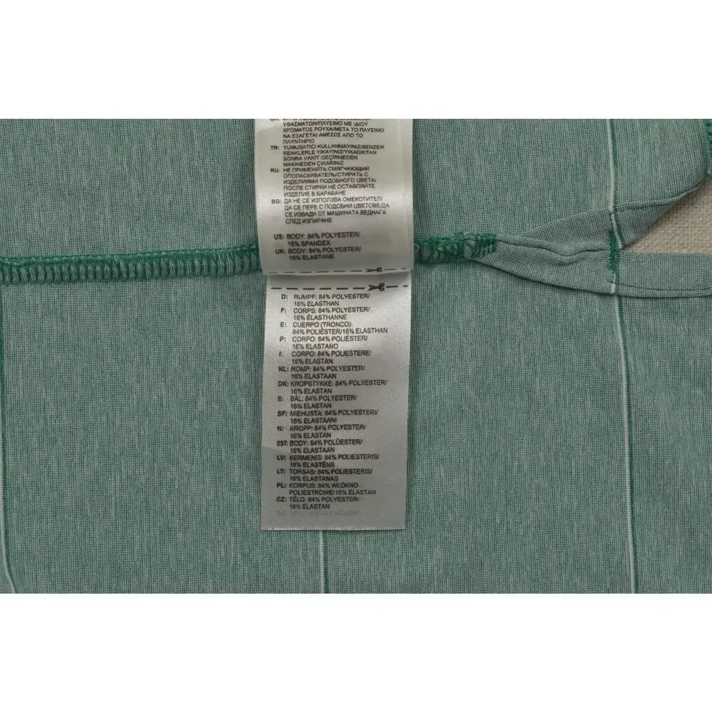 Adidas Golf Climalite Mens 2XL Green Striped Short Sleeve Performance Polo Shirt